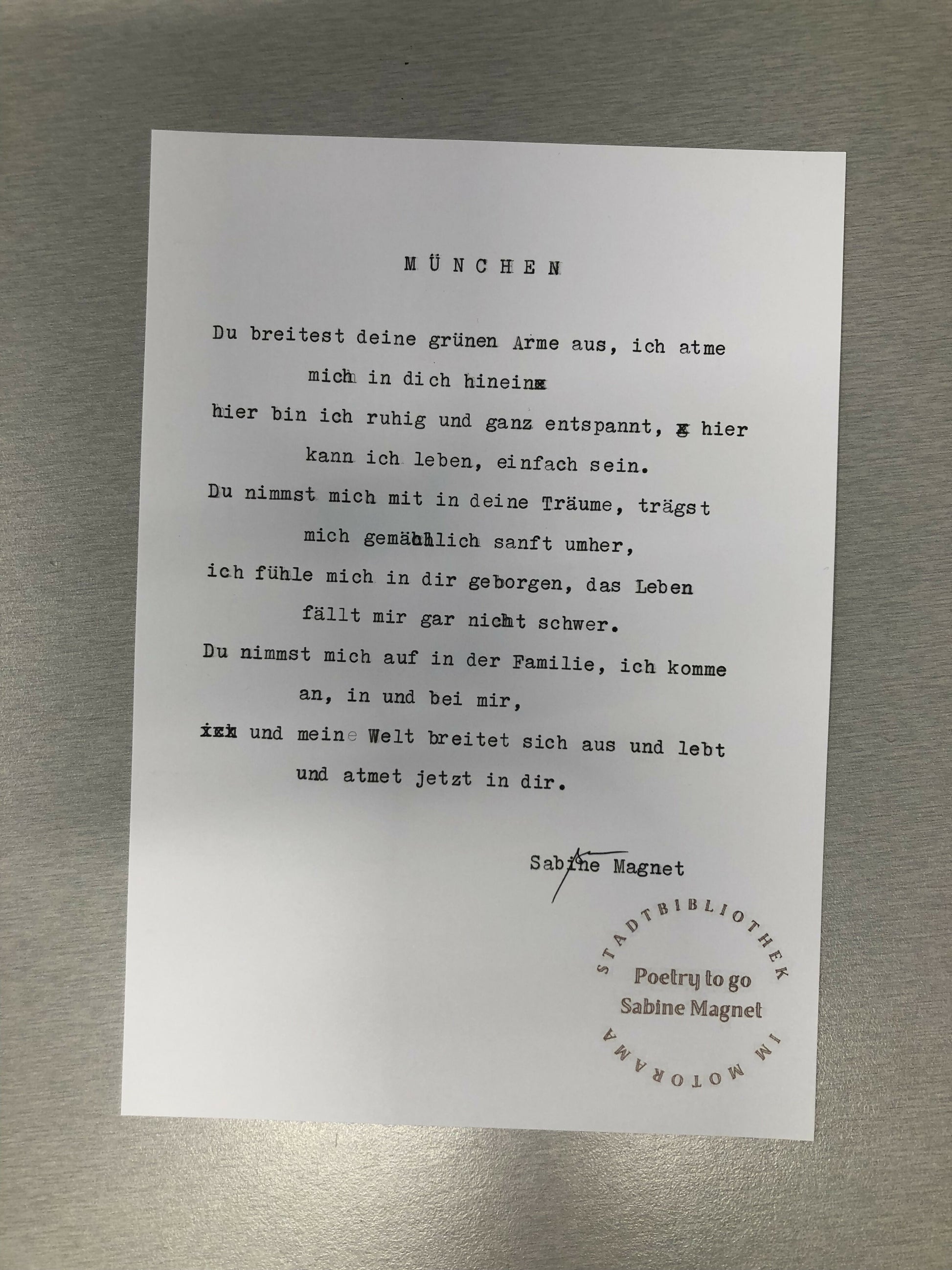 Poetry Workshop "Write Poems on Vintage Typewriters" with Sabine in Munich, Germany, by subcultours 7