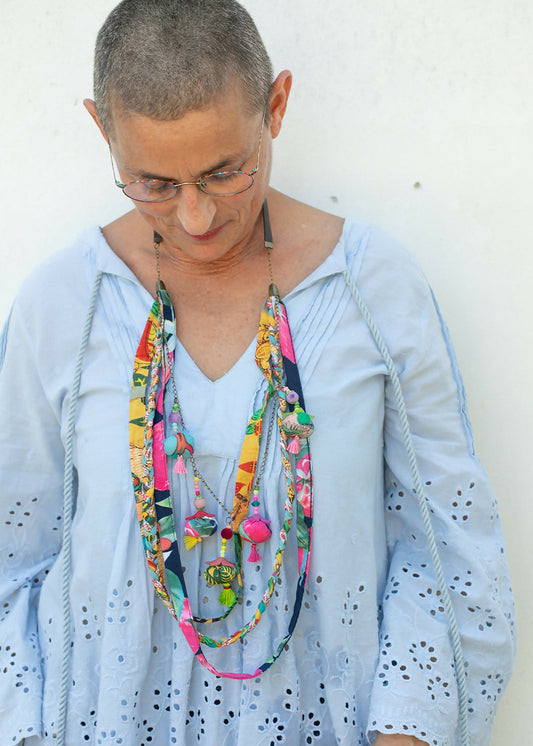 Textile Jewelry Making Workshop with Liat in Matan, Tel Aviv, Israel, by subcultours