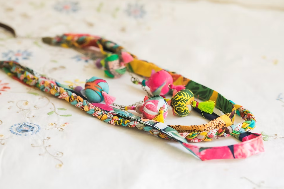 Textile Jewelry Making Workshop with Liat in Matan, Tel Aviv, Israel, by subcultours 8