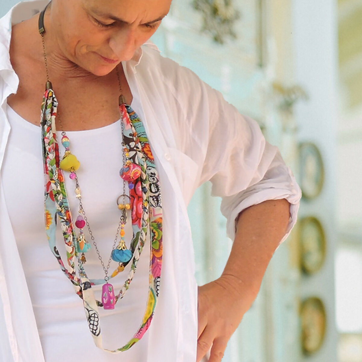 Textile Jewelry Making Workshop with Liat in Matan, Tel Aviv, Israel, by subcultours 3
