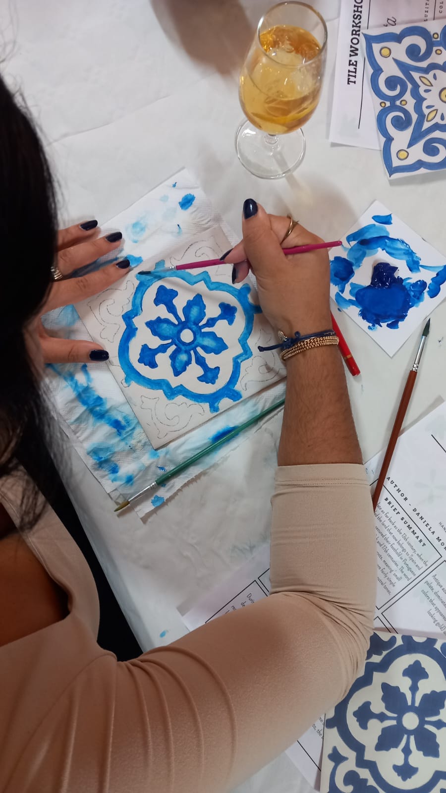 Tile Painting Workshop with Daniela in Porto, Portugal