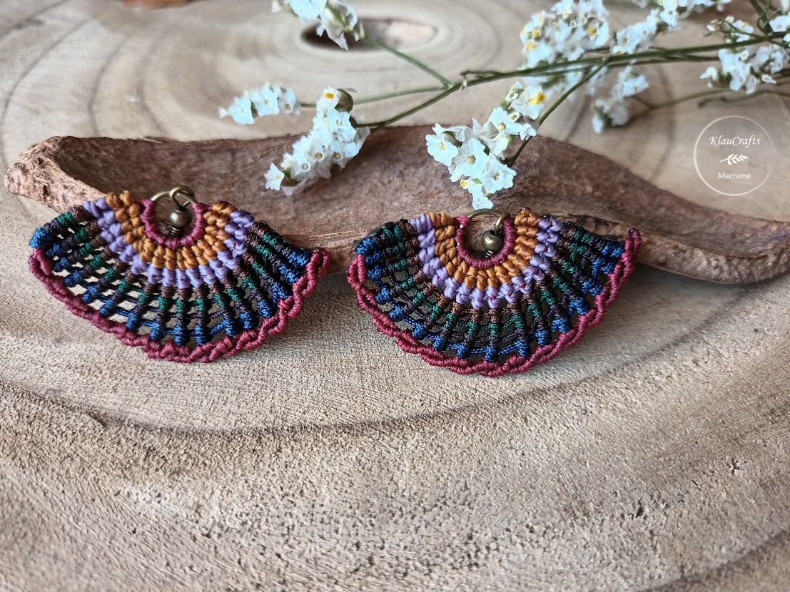 "Tribal" Macramé Earrings by Cláudia Almeida