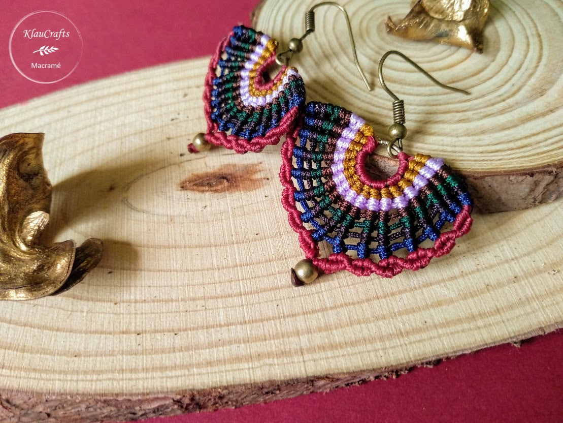 "Tribal" Macramé Earrings by Cláudia Almeida