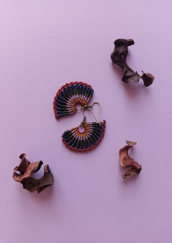 "Tribal" Macramé Earrings by Cláudia Almeida