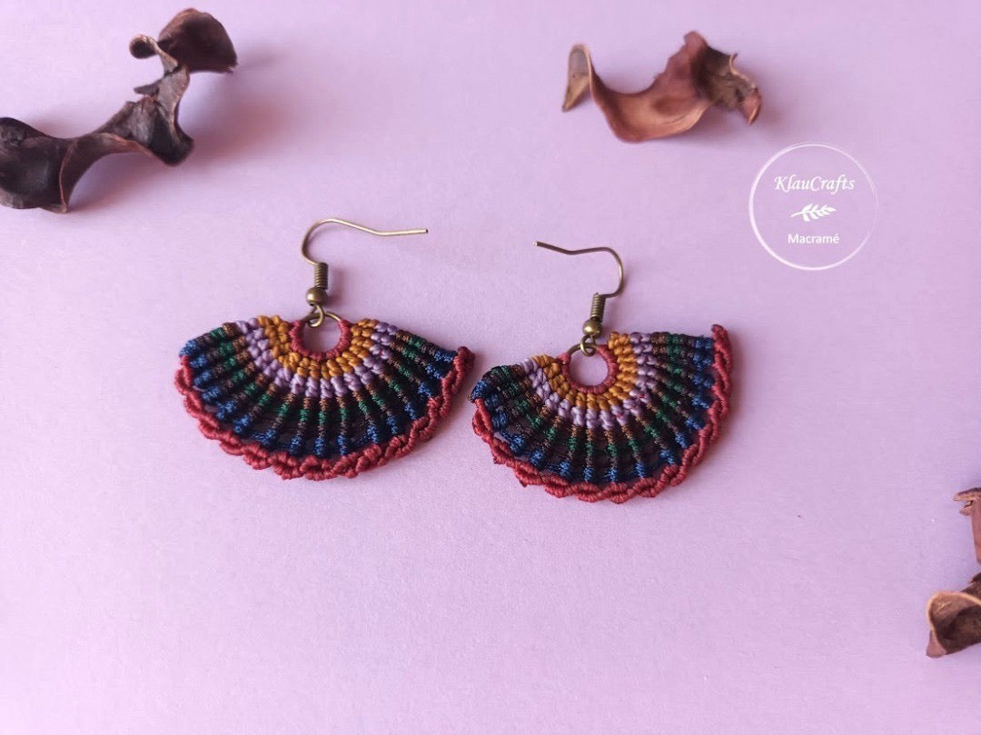 "Tribal" Macramé Earrings by Cláudia Almeida