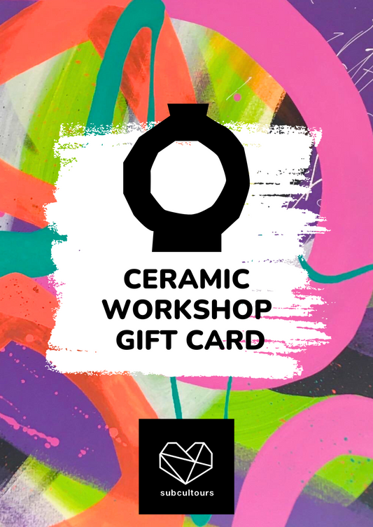 Ceramic Workshop gift card by subcultours