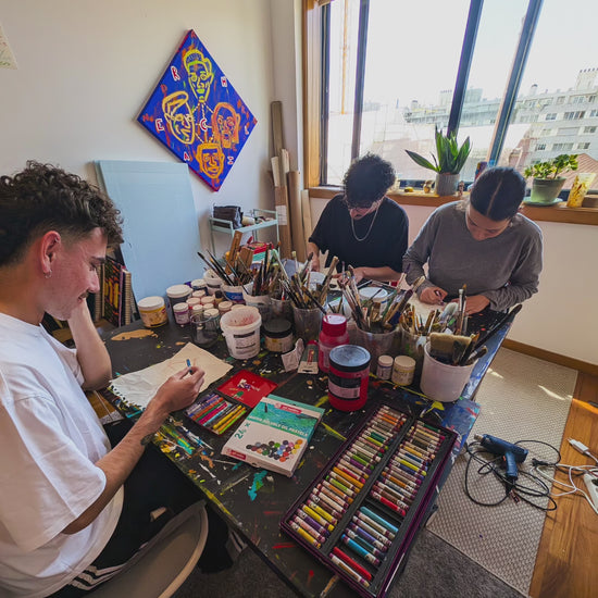 Painting Workshop "Give Yourself Permission To Art" with Charlie in Matosinhos, Portugal. Reel