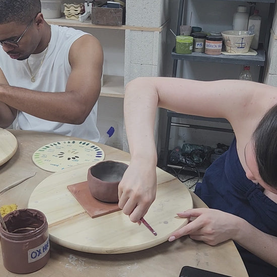 Ceramic Workshop "Create and Decorate Your Own Piece" with Fátima and her team in Seville, Spain, by subcultours