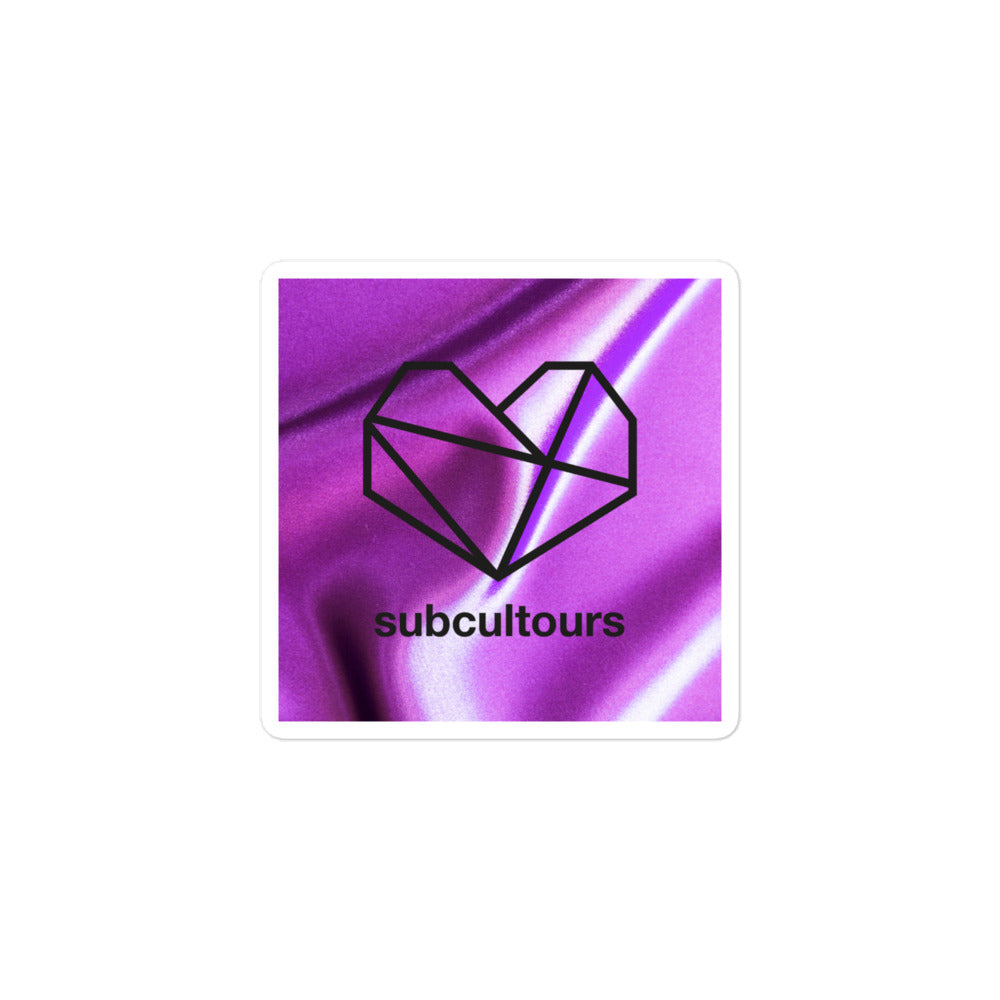 subcultours stickers purple shiny silk, by subcultours