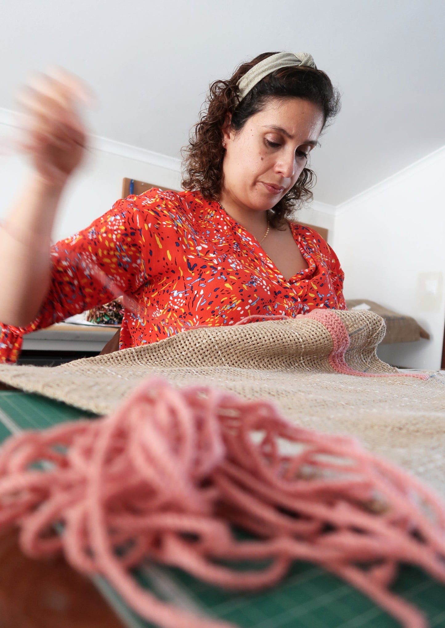 Tapestry with Arraiolos stitch Workshop with Susana in Milharado, Portugal by subcultours