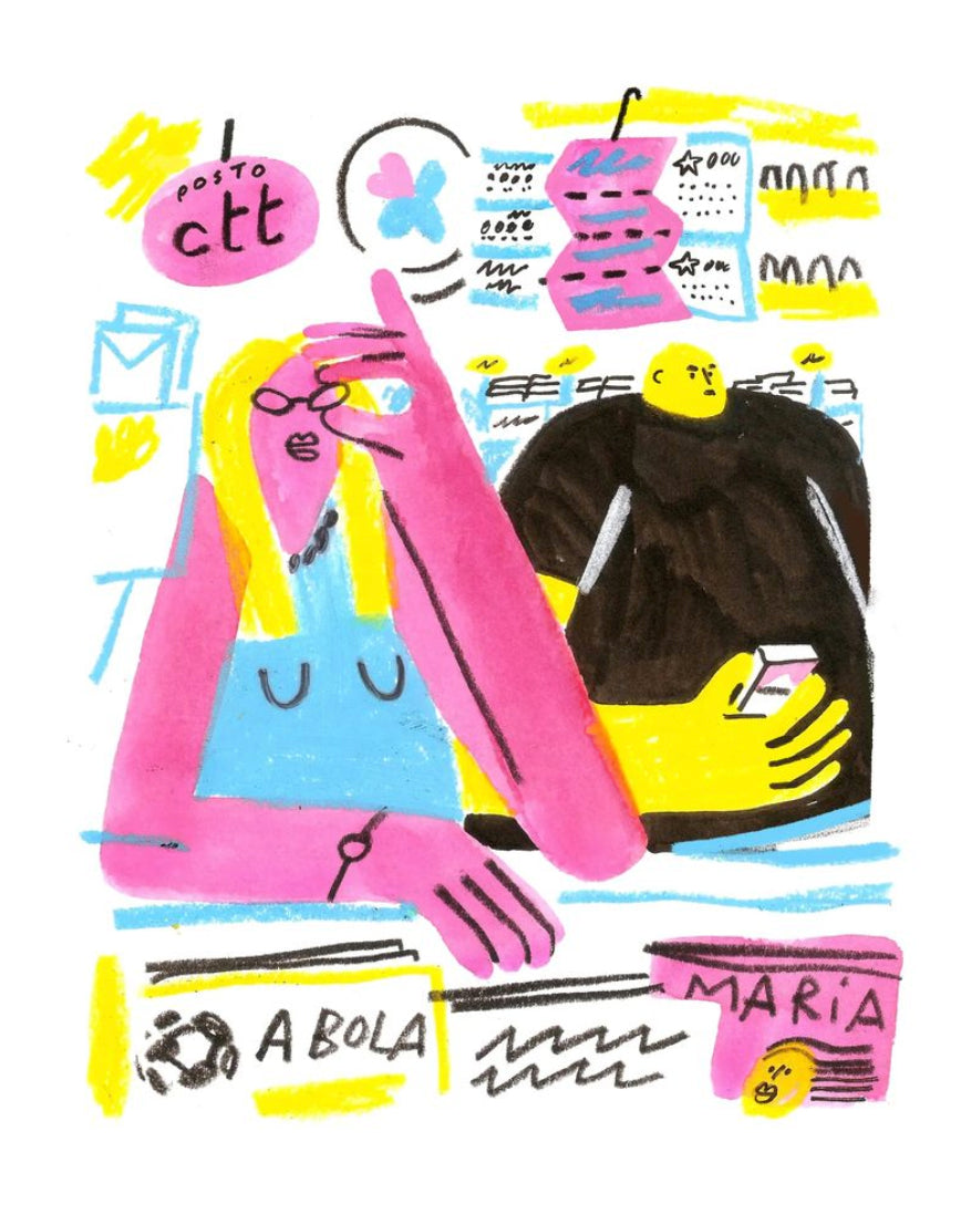 "The people around" Illustration Workshop with Gabriela in Porto, Portugal